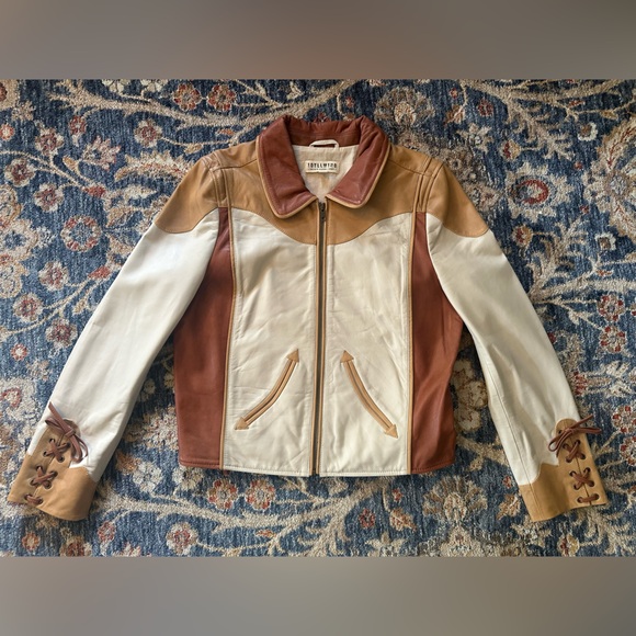 NWOT Idyllwind genuine leather western vintage style jacket size large - Picture 1 of 12